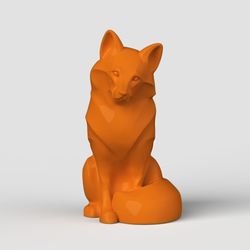 3d model stl cnc router file 3dprintable fox statuette