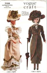 digital vintage patterns vogue 7109 for barbie doll and fashion dolls 11 1\2 inches