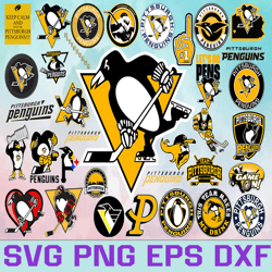 Pittsburgh Penguins Hockey Team Svg, Pittsburgh Penguins Svg, NHL Svg, NHL Svg, Png, Dxf, Eps, Instant Download
