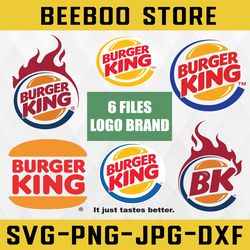 Burger King Logo Bundle SVG, PNG, JPG Instant Download, Silhouette Cutting Files