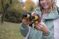 crochet dachshund dog pattern, amigurumi dog pattern, dachshund crochet