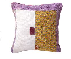 vintage kantha cotton patch ralli indian cushion covers (set of 2)