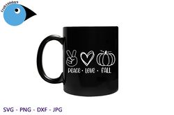 peace love fall svg png jpeg instant download