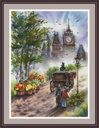 city cross stitch pattern carriage cross stitch pattern london cross stitch pattern flower cross stitch pattern