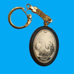 saint trinity icon key chain key ring made of vulcanic lava free shipping