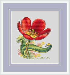 tulip cross stitch pattern flower cross stitch pattern summer cross stitch pattern spring cross stitch pattern