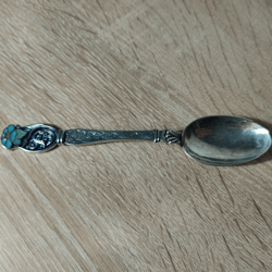 silver dessert silver spoon as a gift spoon spoon with enamel 925 engraved silver spoon silver cutlery jewelery spoon