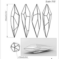 project 106. stained glass printable pattern. brillant3d