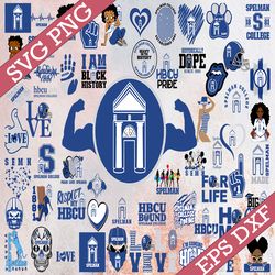 bundle 62 files spelman college football team svg, spelman college svg, hbcu team svg, mega bundle, designs, cricut