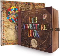 146 page diy handmade photo album scrapbook our adventure book retro craft album anniversary wedding leather book