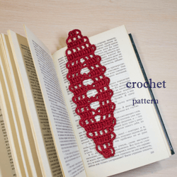 bookmark  lace crochet  pattern - crochet gift   for book lovers – accessory for books