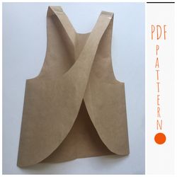 apron cross back pattern pdf pattern one size s - l.