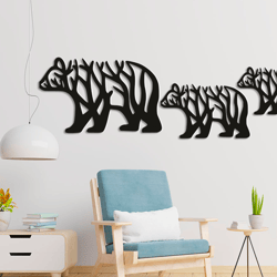 bear wall decor dxf file