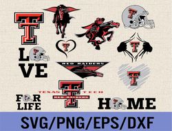 texas tech red raiders svg, texas tech red raiders logo, bundle logo, svg, png, eps, dxf, n-c-aa logo