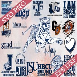 bundle 20 files jackson state football team svg, jackson state svg, hbcu team svg, mega bundle, designs, cricut, cutting