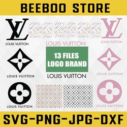 logo brand bundle svg louis vuitton svg, lv bundle, brand logo svg, louis vuitton pattern, cricut file, svg, png, eps, d
