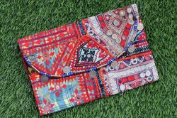 vintage antique boho indian ethnic banjara clutch bag/sling bag