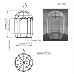project 166. stained glass printable pattern. brillant3d