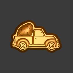 old truck with egg stl file for 3d printing