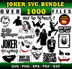 1000 joker mega svg bundle - svg, png, dxf files for print & cricut