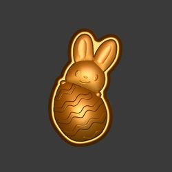 easter bunny with egg stl file for 3d printing