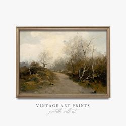 landscape vintage print | country farmhouse nature print | wall art decor | nature painting | 8