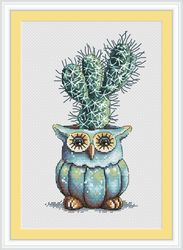 owl cross stitch pattern cactus cross stitch pattern flower cross stitch pattern bird cross stitch pattern home decor