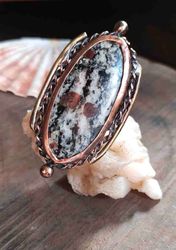 red dot jasper ring