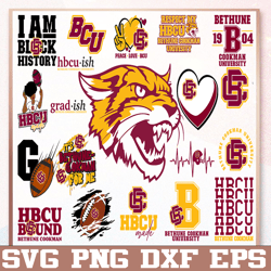 bundle 20 files bethune cookman football team svg, bethune cookman svg, hbcu team svg, mega bundle, designs, cricut