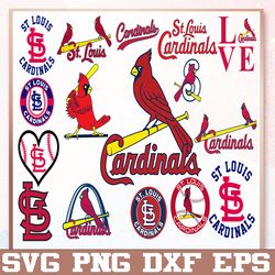 bundle 16 files st louis cardinals baseball team svg, st louis cardinals svg, mlb team svg, mlb svg, png, dxf, eps, jpg