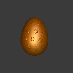 egg with flowers stl file for 3d printing