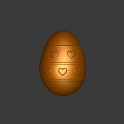 egg with hearts stl file for 3d printing