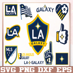 bundle 12 styles mls la galaxy soccer team svg, la galaxy svg, mls teams svg, mls svg, png, dxf, eps, instant download