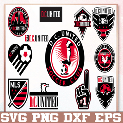 bundle 12 styles mls dc united soccer team svg, dc united svg, mls teams svg, mls svg, png, dxf, eps, instant download