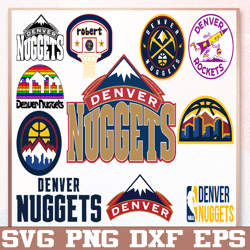 bundle 11 files denver nuggets basketball team svg, denver nuggets svg, nba teams svg, nba svg, png, dxf, eps