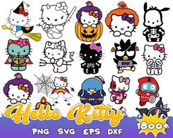 1800 hello kitty bundle, animal svg, cat svg, dxf eps png