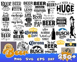 250 beer logo svg bundle, beer clipart bundle, beer svg for cricut, beer svg