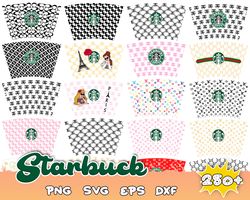 250 starbucks svg bundle,starbucks wrap svg, starbucks bundle wrap svg, starbucks svg files for cricut & silhouette