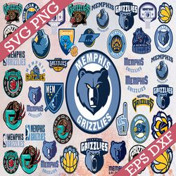 bundle 42 files memphis grizzlies basketball team svg, memphis grizzlies svg, nba teams svg, nba svg, png, dxf, eps, ins