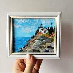 american landscape painting acadia wall art impasto