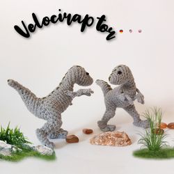 velociraptor. dinosaurs. crochet pattern