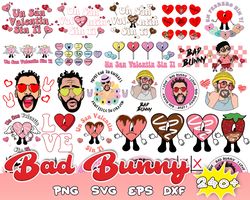 240 valentine bad bunny svg png, bad bunny valentines png, un san valentin sin ti png, valentines benito png