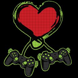 video gamer heart controller valentines day shirt kids boys, video gamer heart svg, valentine's day svg, heart controlle