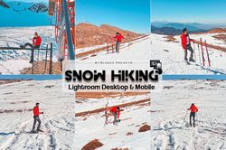 snow hiking lightroom presets for mobile and desktop, hiking presets, instagram blogger aesthetic, winter lightroom