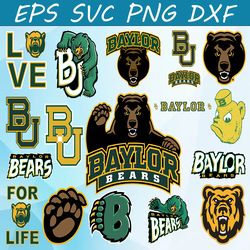 bundle 17 files baylor bears football team svg, baylor bears svg, n c a a teams svg, n c a a svg, png, dxf, eps