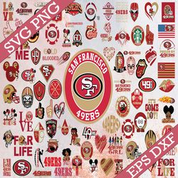 bundle 91 files san francisco 49ers football team svg, san francisco 49ers svg, nfl teams svg, nfl svg, png, dxf, eps