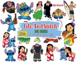 lilo and stitch svg bundle files, lilo and stitch svg for cricut, layered files, stitch svg, stitch png