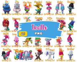 trolls world tour, trolls birthday, png clip art files, trolls party, trolls images, trolls, cartoon clipart, trolls