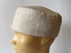 linen kufi hat summer ethnic kente kofi hat