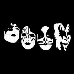 rock band kiss svg, png dxf svg files for cricut and silhouette, rock band kiss png shirt, rock band svg, cricut